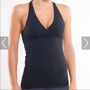 LULULEMON Deep V Crossover Racerback Tank Black